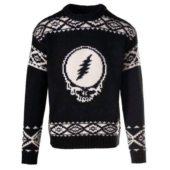 NEW SCHOTT N.Y.C. men's grateful dead wool blend sweater in black - Picture 1 of 3